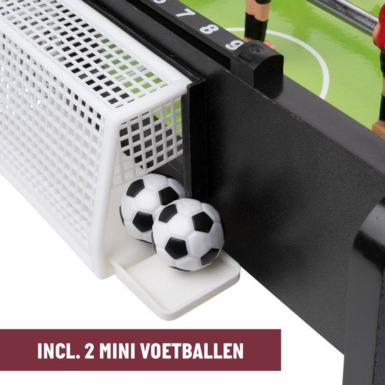 Umbro Table Soccer - Modèle de table - avec 12 joueurs - 2 mini ballons de football inclus - Jeu de football de table - Noir