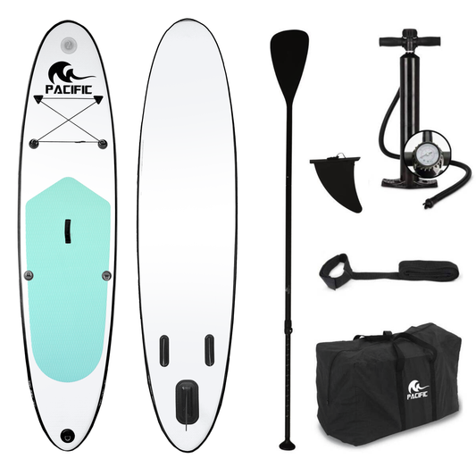 Pacific Special Edition Sup Board - 305 cm - jusqu'à 100 kg - blanc/vert