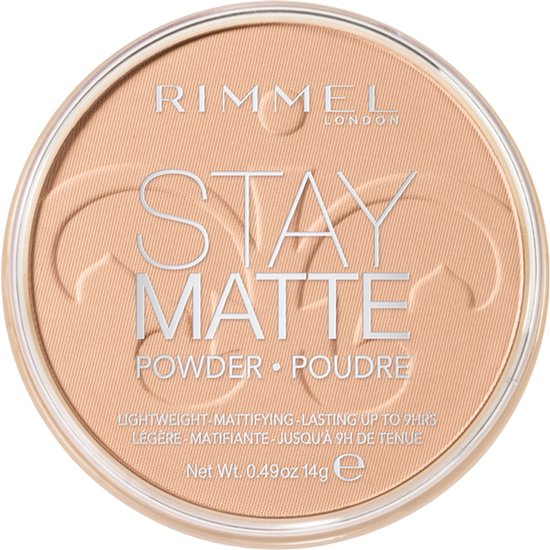 Poudre compacte Stay Matte de Rimmel London - Beige soyeux - Beige