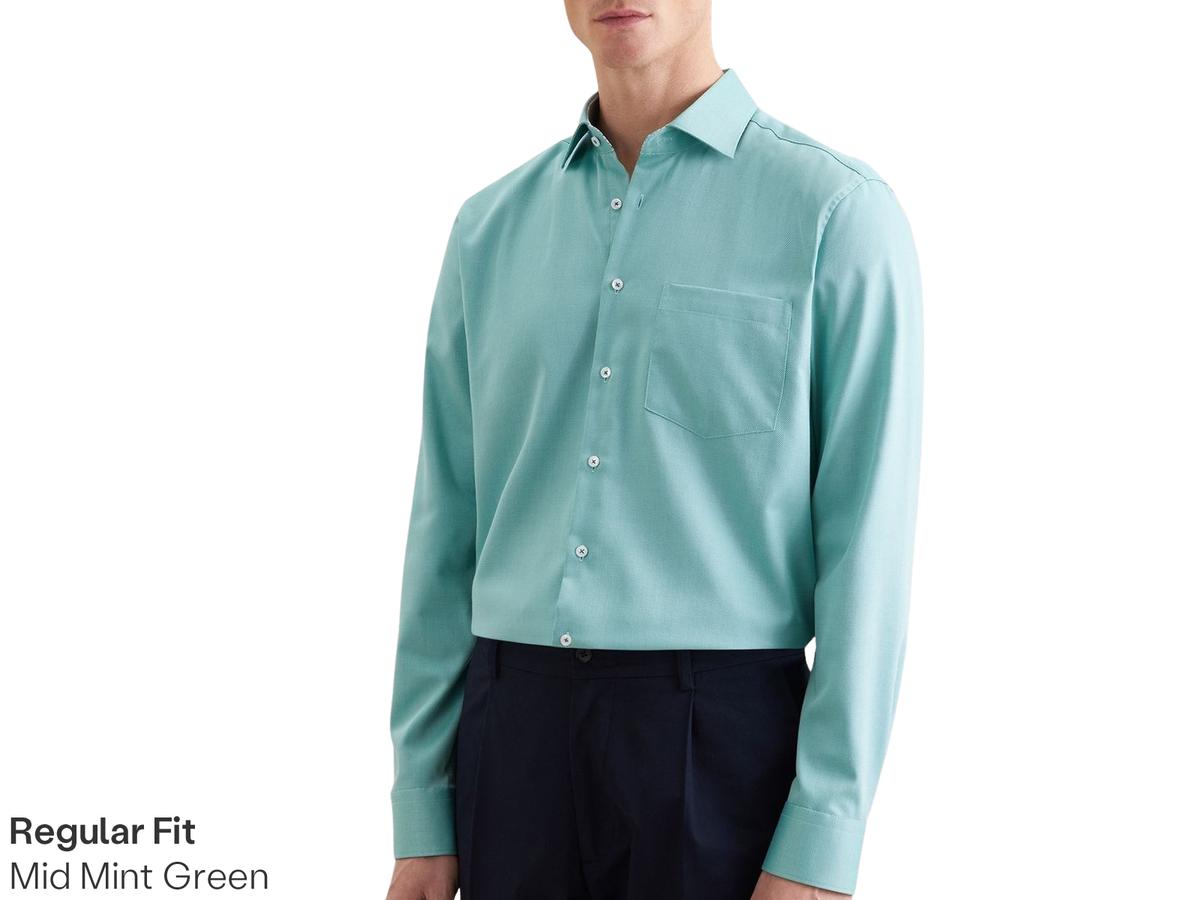 Chemise de travail Seidensticker New Kent - Coupe ajustée - taille 43 - Vert menthe moyen