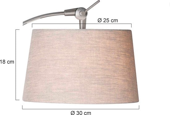 Steinhauer - Abat-jour - Rond 30 cm - Gris - Support supérieur