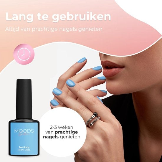 Vernis semi permanent Moods Gellac - Set de 6 pièces - Vernis à ongles en gel - 8ML - Miami Vibes Edition - Gellac - Nails - Gel Polish Starter Pack - Pastel Colours