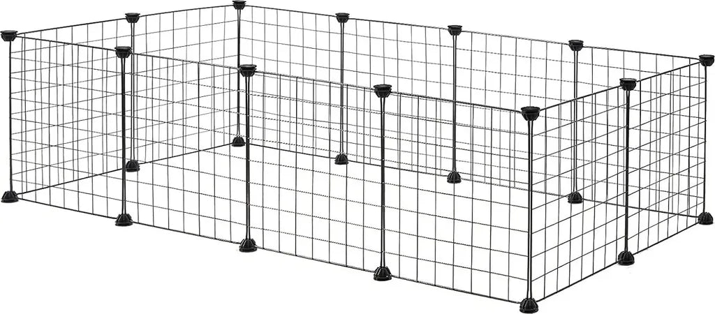 Enclos EUGAD pour petits animaux - pour l'intérieur et l'extérieur - en treillis métallique noir