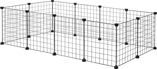 Enclos EUGAD pour petits animaux - pour l'intérieur et l'extérieur - en treillis métallique noir