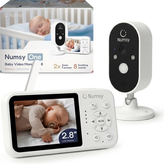 Numsy One Baby Monitor avec caméra - écran 2.8 - vision nocturne - VOX/ECO - fonction Talk-back