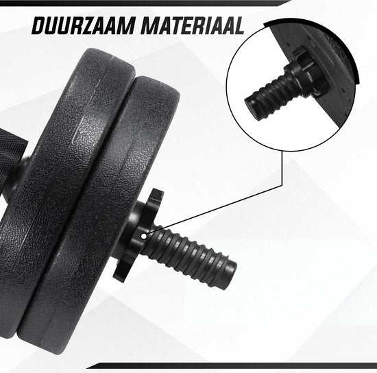 Fitby Dumbells 10 kg - Jeu de poids - haltères réglables - Fitness - jeu d'haltères - jeu d'haltères