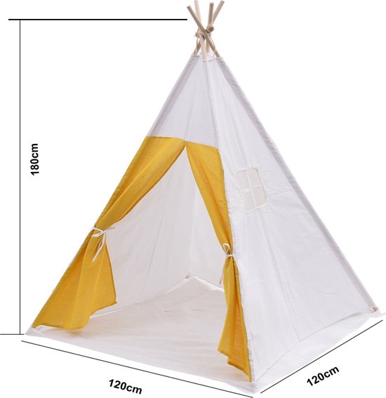Tente tipi Floortje - tente de jeu wigwam - avec coussin de sol