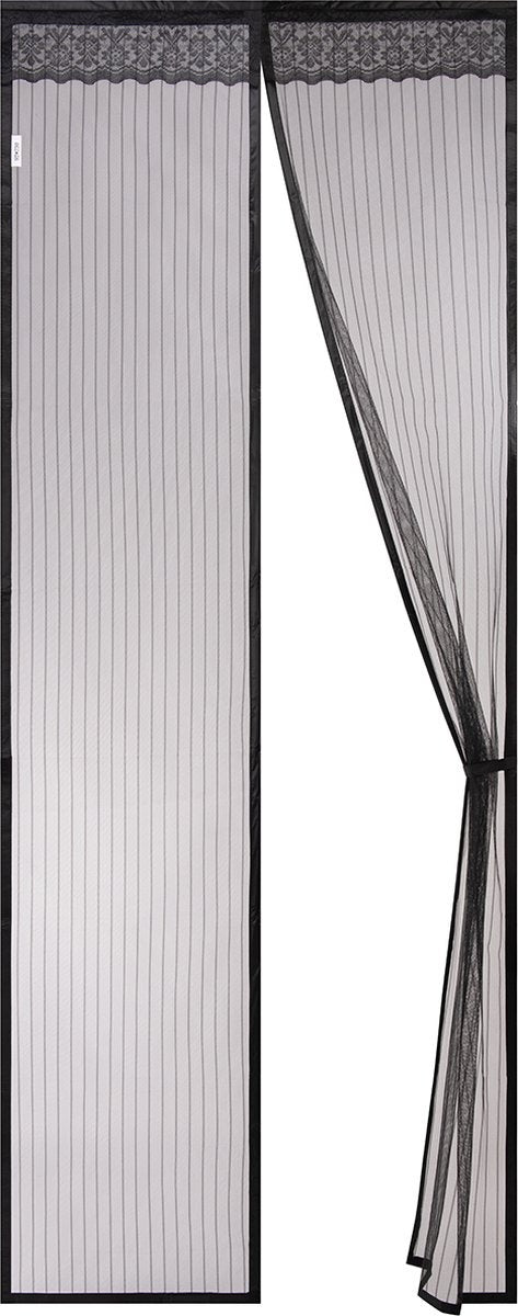 O'DADDY® Rideau de porte - Rideau anti-mouches - magnétique - moustiquaire de porte de luxe 100 x 230 cm - Noir Hor - Rideaux à cornes - Porte à cornes