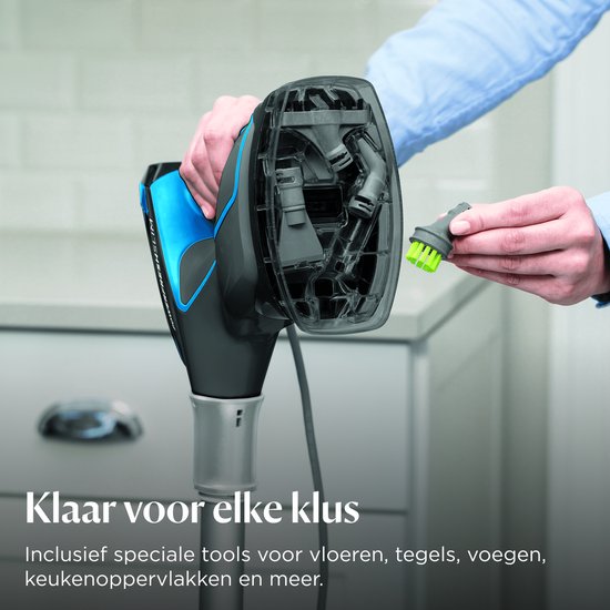 Nettoyeur vapeur BISSELL PowerFresh Slim Steam 1500 W - Balai vapeur 3 en 1 - Nettoyeur vapeur multifonctionnel pour salle de bains, cuisine, etc. - Serpillière pour sols durs et en bois - Léger (1,9 kg) - 4 accessoires inclus - 2234N