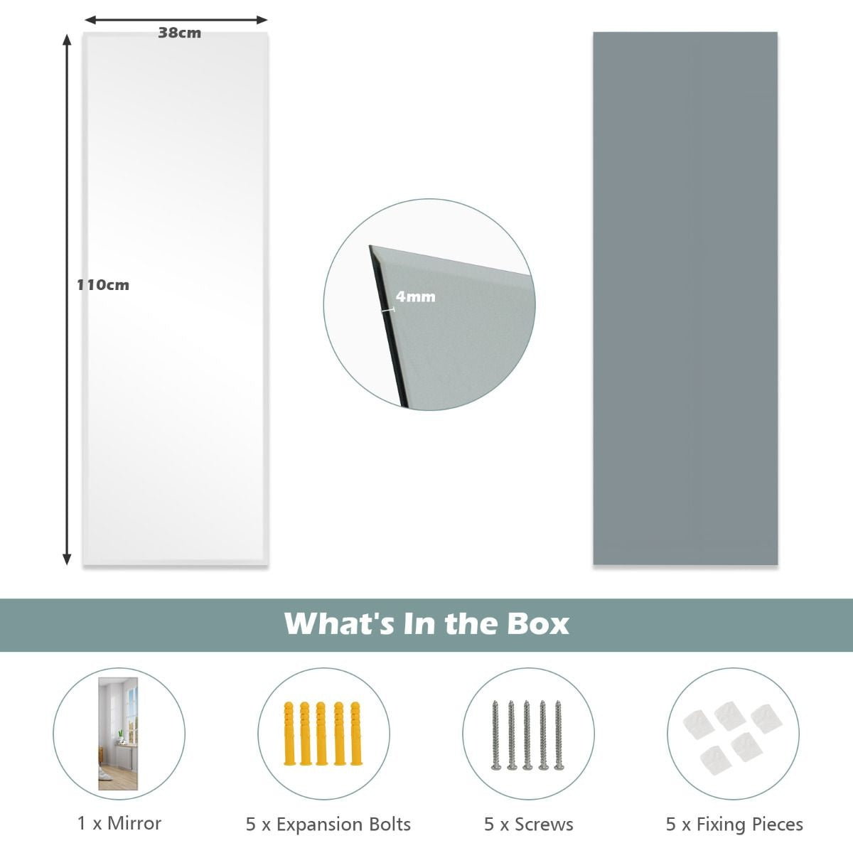 Mirror Rectangulaire - Coast - Sans cadre - 110 x 38 cm