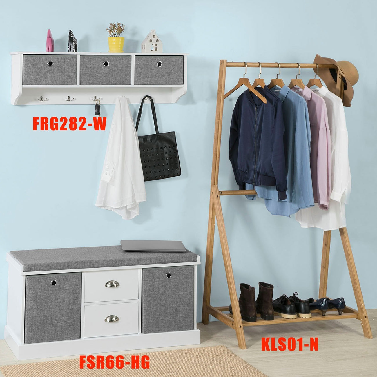 SoBuy FSR66-HG Banc à chaussures avec coussin d'assise - 4 tiroirs - 108 x 20 x 41 cm - Gris/ Anthracite