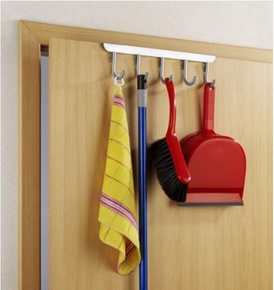 Porte-manteau de porte Wenko 9 x 36 cm en acier inoxydable