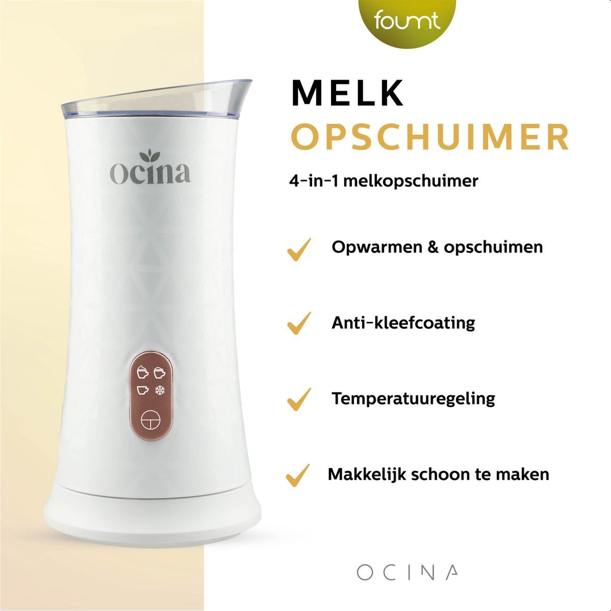 Ocina - Mousseur à lait petit - blanc