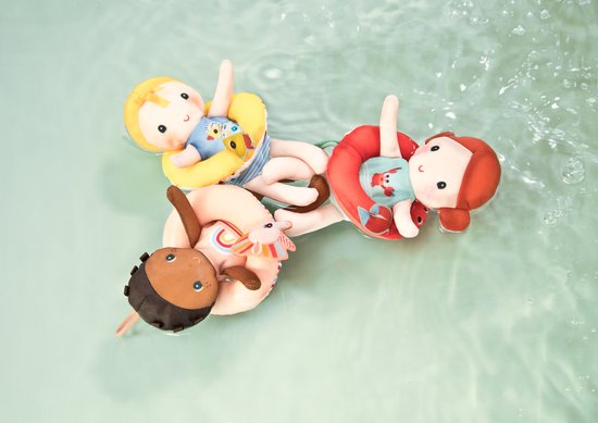 Lilliputiens - Petite poupée de bain avec un bracelet en forme de canard
