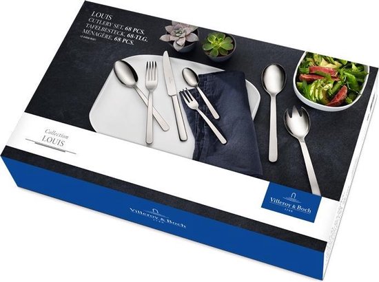 Villeroy & Boch Louis Set de couverts - 68 pièces - acier inoxydable