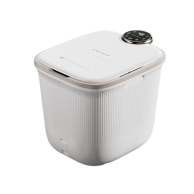 Appareil de massage des pieds Keshijie K3 - Automatique avec chauffage intelligent et coussins d'air - Blanc - 39 x 34 x 35,6 cm