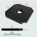 Set de 4 tuiles pour Parasol Lifegoods - 50x50x11 cm - Remplissable jusqu'à 145 kg - noir
