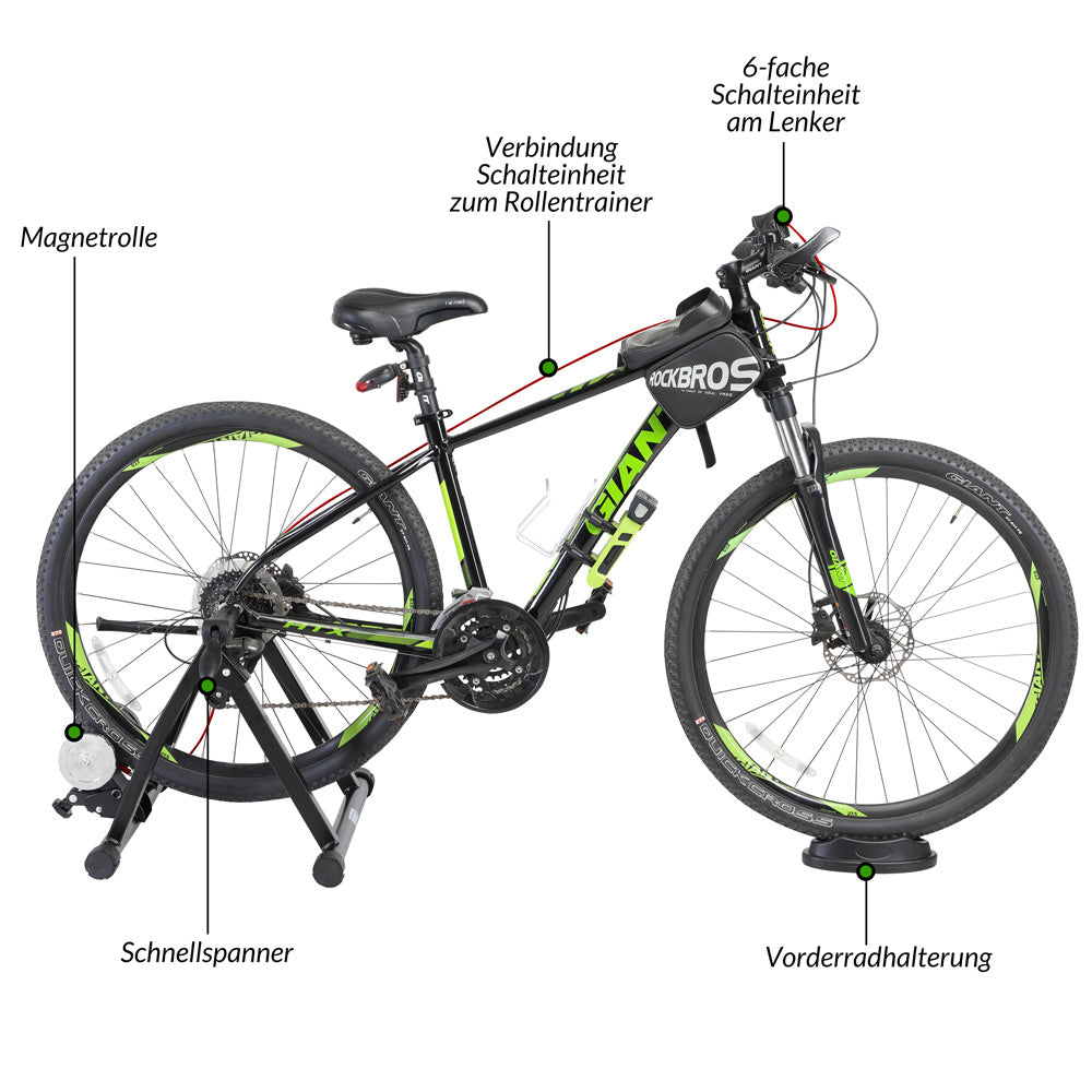 Sportana Fietstrainer voor Binnen - Magneet gestuurd - tot 150kg