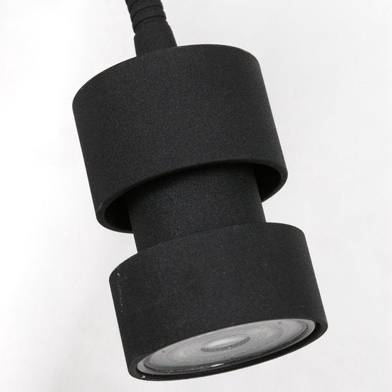 Applique murale Natasja LED 3094ZW noire - Orientable et inclinable, ampoule GU10 incluse, en plastique et métal - Steinhauer