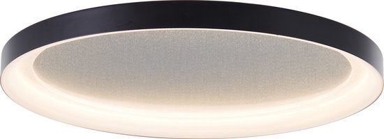 Brilliant Quito - Plafonnier - LED 30W - 42cm - Design noir - Effet pailleté - Dim à 3 niveaux