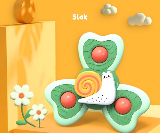 Frummel Fidget Spinners XL avec ventouse - Jouets de bain - Jouets sensoriels - Jouets de Fidget - Spinner de bain - Spinner de Fidget pour fenêtre de voiture - 3 pièces