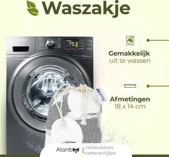 12 pièces de tampons en coton réutilisables - tampons en coton doux et lavables - durables et biologiques - sac de lavage inclus