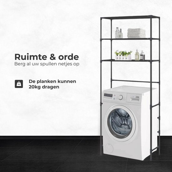 Luft - Conversion lave-linge et sèche-linge - 3 étagères - Etagère de rangement - Placard - Lave-linge et sèche-linge - Convient également pour WC - Placard