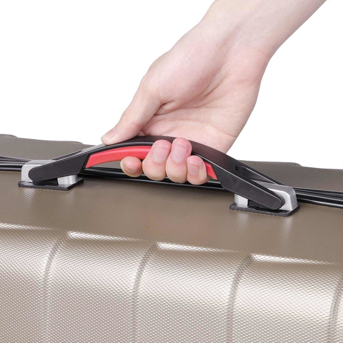 Valise cabine Monzana Exopack 41 litres - 53 x 37 x 21 cm - Coque rigide avec serrure TSA et 4 roulettes doubles pivotantes - Champagne