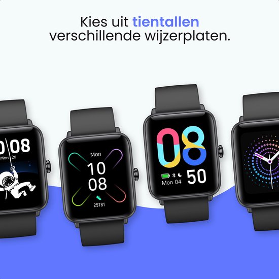 MAOO BOOST Smartwatch - Waterproof - Smartwatch homme - Smartwatch femme - Podomètre - Montre - Cadeau Sinterklaas - Noir