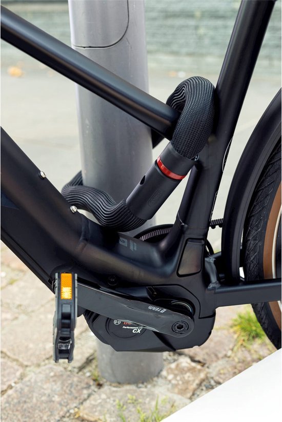 Antivol à chaîne ABUS - Goose Lock 6206K - Niveau de sécurité 7 - noir - 110 cm - Convient aux vélos électriques et aux vélos de ville