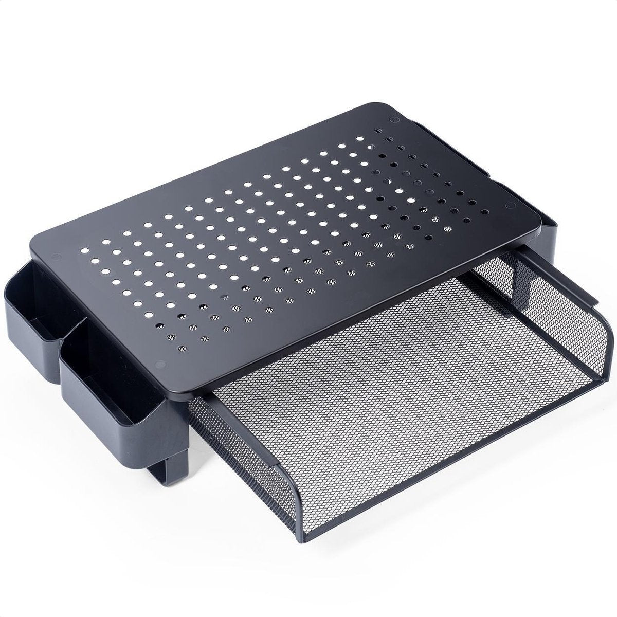 Support de moniteur Réglable - LifeGoods - Réglable - 37 x 23,5 x 10 cm - Métal - Noir