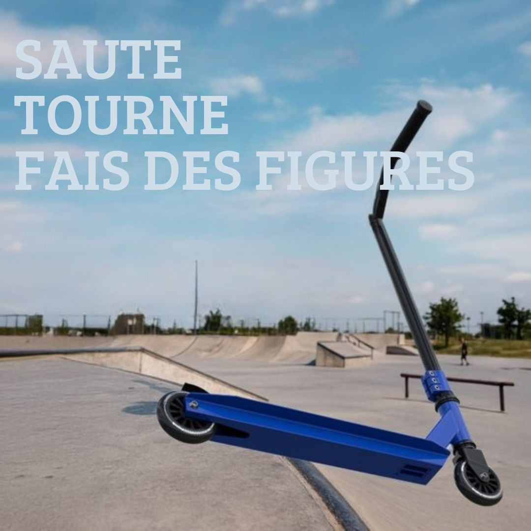 Trotinette Stuntstep Fly X - LifeGoods - 6+ Years - Garçons/Filles - 100mm - 100KG - Noir/Bleu