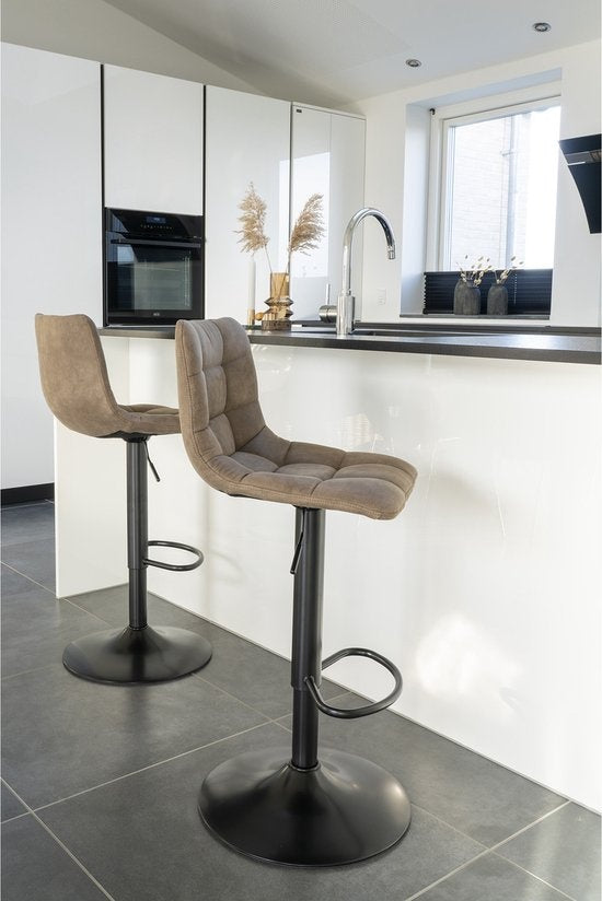 House Nordic Barstool - Lot de 2 - Max. 120 kg - 43 x 43 x 108 cm - Marron clair