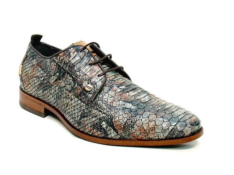 Rehab GREG PIECES Chaussures à lacets pour hommes marron/vert - Taille 46 - Semelle amovible