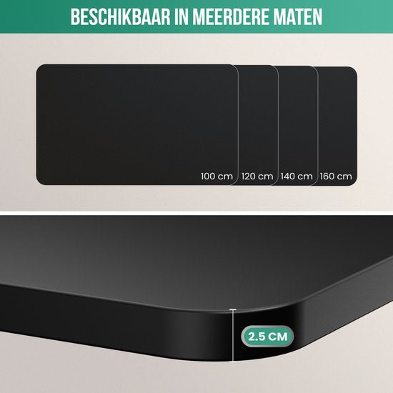 Avalo Desktop Loose 140x60cm - Noir - Table top - Table top électrique