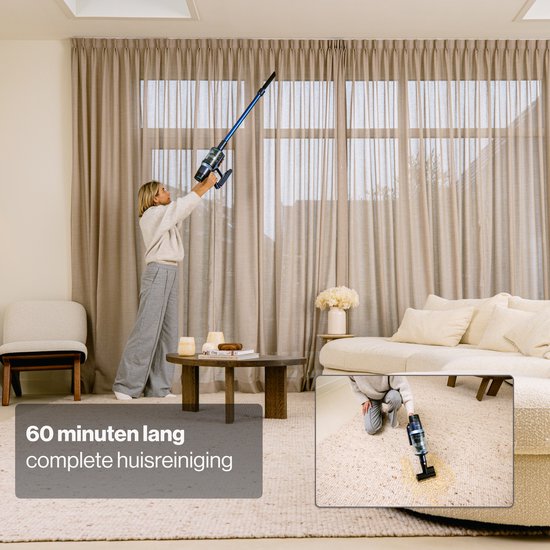 Aspirateur bâton CleanDetect 450W - Dépoussiéreur - Sans fil - 4 accessoires - Aspirateur - Sans sac sur batterie - Samako