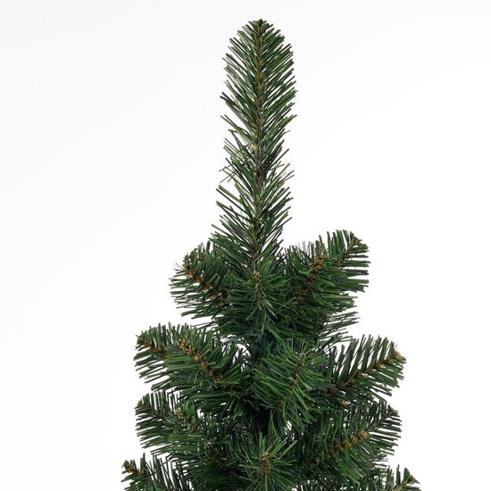 Black Box Trees Charlton Arbre élancé - Sapin de Noël en forme de colonne avec structure articulée - Décoration de Noël avec des aiguilles en PVC d'aspect naturel - Sapin artificiel modèle élancé - H 215 x Ø 56 cm - Vert