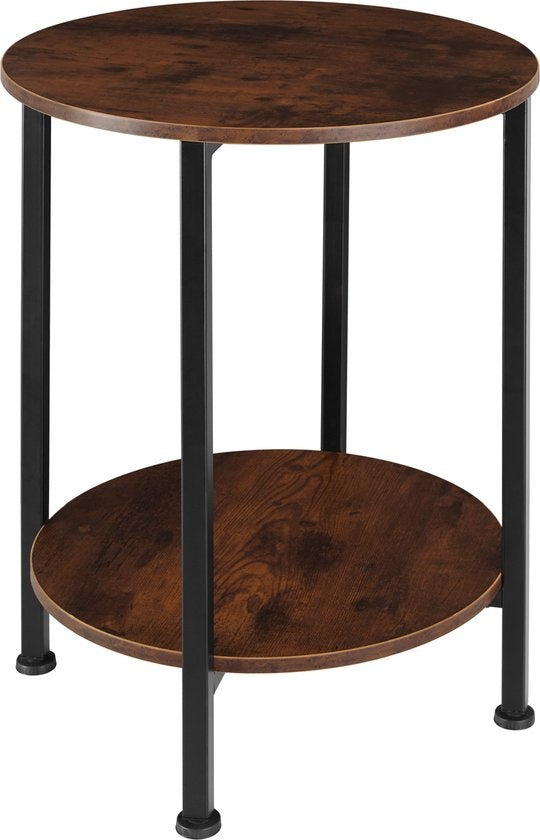 tectake® - Table d'appoint - Petite table basse - industriel foncé
