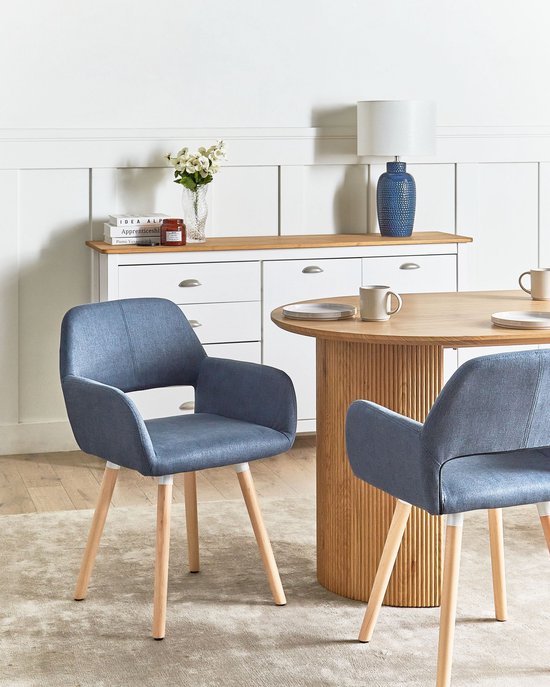 CHICAGO - Chaise de salle à manger - Bleu marine - Polyester