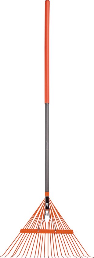 Râteau de Jardin - BLACK+DECKER - Râteau à Feuilles avec Poignée Confortable - 164 x 60 x 3 CM - Orange/Noir