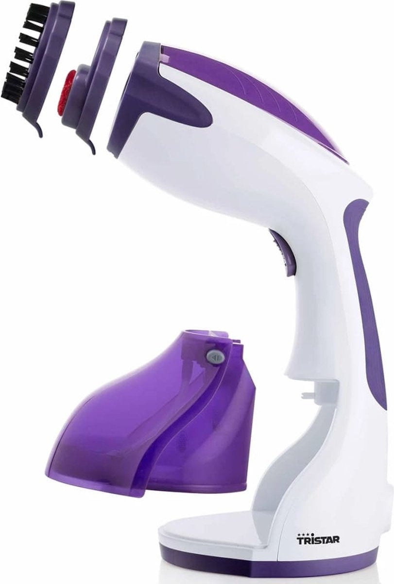 Tristar Steamer à vêtements ST-8916 - Pour vêtements et meubles - Inclut 2 brosses d'appoint - Violet/Blanc