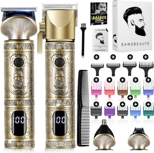 Tondeuse à cheveux professionnelle sans fil 4 en 1 - Tondeuse à cheveux pour hommes - Sansbeauté® TotalTrim - Cheveux Hair - Tondeuse à cheveux - Machine à cheveux pour coiffeurs - Tondeuse à cheveux - Barbe - Barber Hair Clipper - Barber Buddha Trimmer -