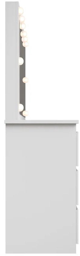 Lilia dressing table / Table de maquillage - Incl. LED et tiroirs - Blanc