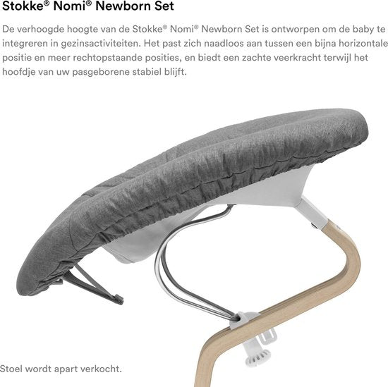 Ensemble Stokke Nomi pour nouveau-né, blanc, gris et sable