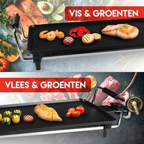 Plancha Teppanyaki Alpina - XL - Thermostat réglable - 1800 watts