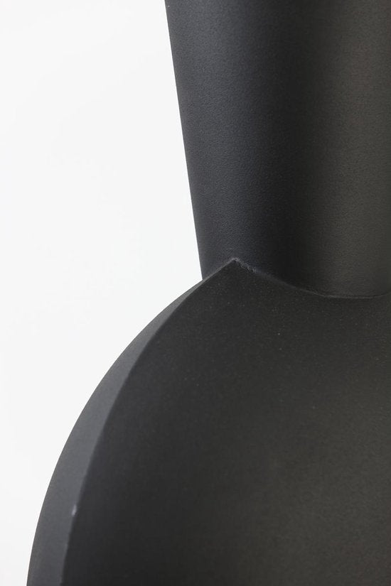 Vase Kavandu de Light & Living - Noir - 37,5 x 22 x 81 cm - Métal - Moderne - Vase à fleurs - Décoration d'intérieur - Vase décoratif pour le salon ou la chambre à coucher