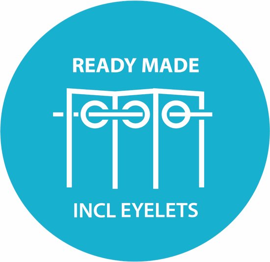 Larson - Rideau occultant Luxe uni - avec anneaux - 3m x 2,5m - Gris sable clair