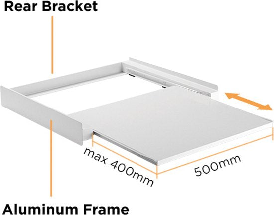 VDD Kit de superposition lave-linge/sèche-linge intermédiaire - superposition lave-linge/sèche-linge - plan de travail extensible