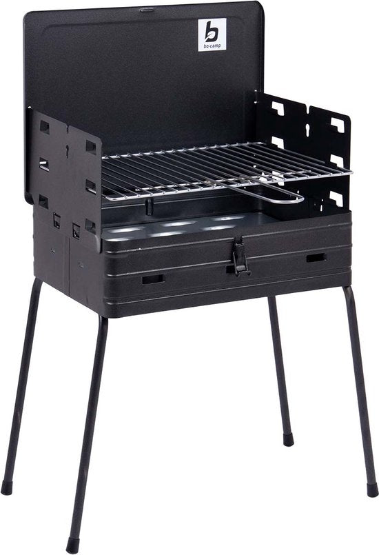 Bo-Camp - Barbecue - Modèle en forme de valise - Acier - 40 x 30 cm