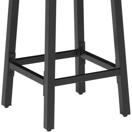 tectake - Lot de 2 tabourets de bar "Corby" - industriel - brun clair - 404333